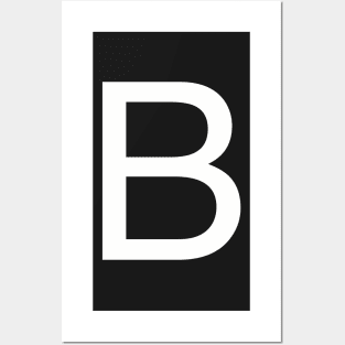 Helvetica B in white Posters and Art